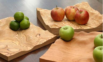 Drewniany model 3D fragmentu ziemi