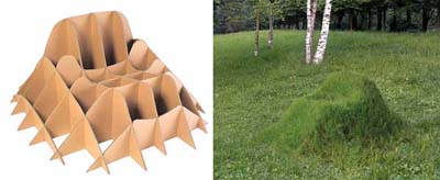 Fotel z gleby i trawy