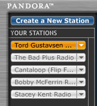 Lista naszych stacji w serwisie Pandora