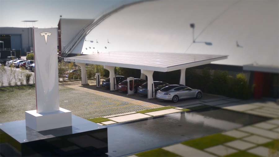 Stacja ładownia Tesla Supercharger