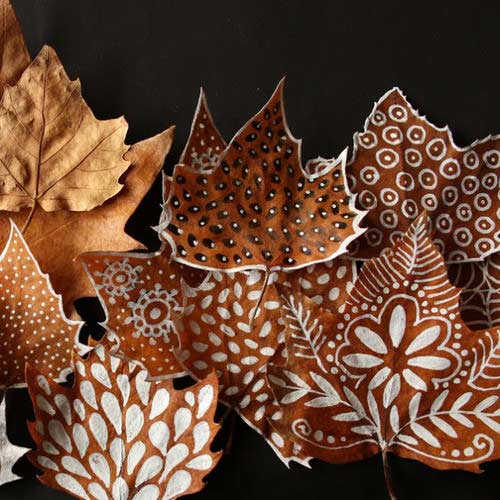 Malowane jesienne liście