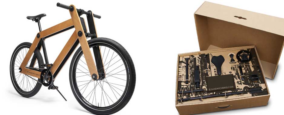 Drewniany rower składany
