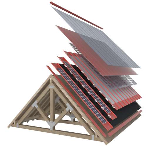 Solarny dach - warstwy