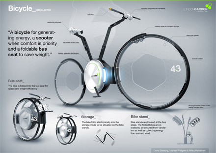 Projekt London Garden - elektryczny rower